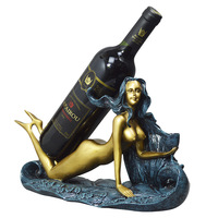 Belle Sculpture érotique grandeur nature Bronze Sexy femme nue Statue casier à vin métal Arts et résine artisanat pour adultes cadeaux
