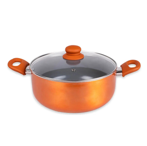 Modern <b>Ceramic</b> Marble Coated Pot <b>Pan</b> Glass Lids Bakelite Handles Induction Non-Stick Aluminum Dishwasher Safe Oven Cookware Set - Product Image 3