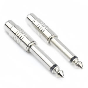Adaptador de Audio de Metal de 6,35mm a RCA hembra, conector de doble canal con revestimiento de níquel para equipo de Audio mezclador - Product Image 1