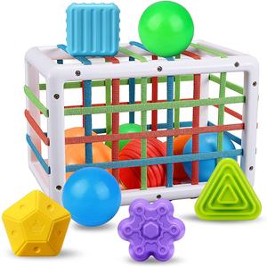Baby Montessori giocattoli per attività sensoriali bambino Inny Bin forma sensoriale Sorter cubo giocattolo per <span class=keywords><strong>1</strong></span> <span class=keywords><strong>anno</strong></span> bambino ragazza <span class=keywords><strong>regali</strong></span> - Product Image 4
