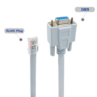 Cable de Conexión KICO DB9 a RJ45 para Consola, Carcasa Redonda de ABS, 1.5m, para Router y Switch de Red