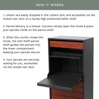 Boîte aux lettres extérieure antivol de grande capacité, en métal durable et imperméable, pour la livraison de colis et de courrier