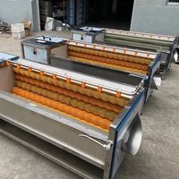 Groente-En Fruitcassave-Wasmachine/Dunschiller Aardappelgemberschilmachine Met Plc-Pompmotor Motorkerncomponenten