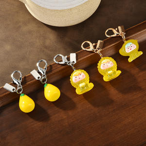 뜨거운 판매 국경 3 차원 비숑 개와 곰 펜던트 수지 몰려 PVC DIY 열쇠 고리 - Product Image 4