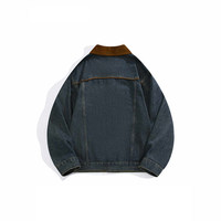 Blousons Bomber Décontractés en Jean Délavé et Vieilli pour Hommes, Coupe Ample et Oversize, Style Rétro Hip Hop, Vente en Gros