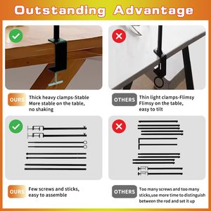 Support de table réglable en métal <span class=keywords><strong>noir</strong></span> avec barre carrée 1*2.8M pour <span class=keywords><strong>arche</strong></span> de ballons et de fleurs DIY écologique pour fêtes, anniversaires, mariages, Noël - Product Image 6