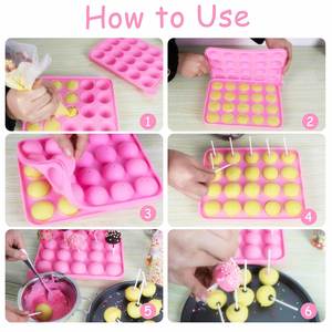 Juego de moldes de silicona de 20 cavidades para cake pops, moldes DIY para cake pops, piruletas, caramelos duros y chocolate - Product Image 4