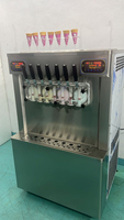 Machine à crème glacée molle à 5/7 saveurs, machine à yaourt glacé, distributeur transparent, machine à crème glacée robuste