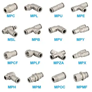 Karen fitting pneumatic parts pneumatic connection plastic fitting manufacture universal thread pu fittings connectors for tubes