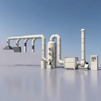 Laveur de tour de pulvérisation industriel en PP pour la purification des gaz d'échappement chimiques