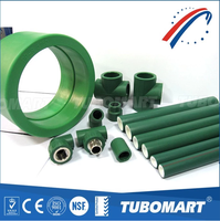 Coude PPR en polypropylène à prix d'usine, raccord de tuyauterie PPR 90° pour système de plomberie, tuyau en plastique pour eau chaude, tuyau PPR OEM TUBOMART