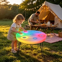 Fabricant de jouets éducatifs Montessori, table d'activités sensorielles pliable avec musique et lumières pour enfants