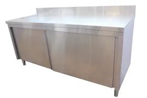Armário deslizante de cozinha em aço inoxidável, resistente e com preço de fábrica, para cozinha de hotel ou restaurante