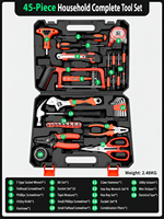 Boîte à outils multifonctionnelle en acier avec jeu de tournevis, clés et pinces pour la réparation domestique et automobile