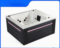 Baignoire en acrylique de grande taille avec massage intelligent et chauffage pour deux personnes, grande baignoire spa pour le style américain