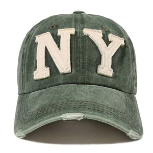 High Quality Customized Embroidery <b>Waterproof</b> Sporty Fruit Applique Distressed New York Baseball <b>Cap</b> for Unisex - Product Image 3