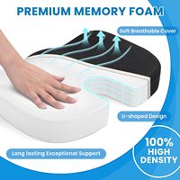 Antidérapant sciatique dos coccyx coccyx soulagement de la douleur coussin de chaise siège de voiture de bureau coussin en mousse à mémoire