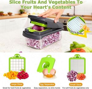 Nuevo Cortador de Verduras Multiusos ABS 15 en 1, Pelador de Patatas, Cortador de Cebollas, Rebanador de Frutas y Verduras para Cocina - Product Image 4