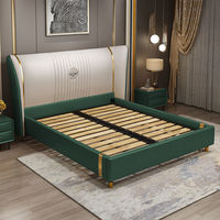 Lit Double moderne king size, rangement en cuir, mobilier de chambre à coucher de luxe, lits rembourrés