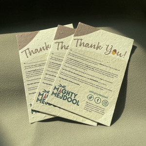 Tùy chỉnh thiết kế logo in Cảm ơn bạn hạt giống thẻ giấy cho doanh nghiệp nhỏ thân thiện với môi thực vật thẻ hoa với có thể nhìn thấy hạt giống - Product Image 6