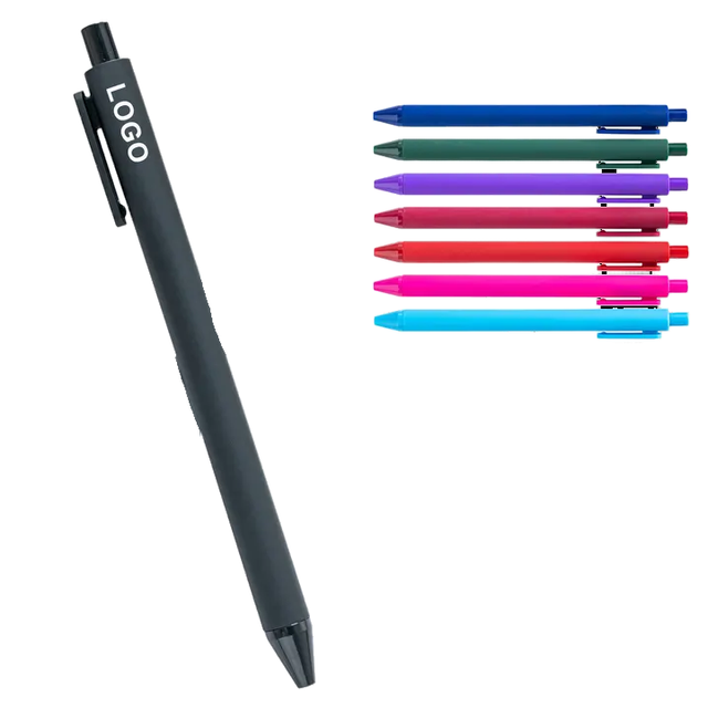 High Quality Custom Logo 0.5mm Retractable Gel Pen Multicolor Macaron Silica Gel Made Durable Plastic for Promotional