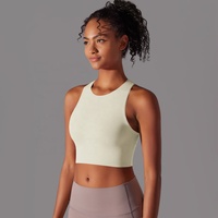 Nouveau soutien-gorge de sport pour femme, idéal pour l'entraînement, le fitness, le yoga et la course, avec design ajouré et maintien intégré, style débardeur.
