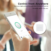Smart Life Tuya App Control Wifi Interrupteur d'éclairage EU 86mm 1/2/3 gang Panneau d'écran tactile en verre Wi-Fi Applique murale Interrupteurs intelligents