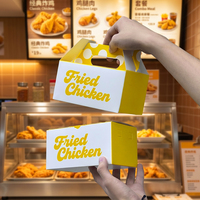 Boîte rectangulaire jetable écologique personnalisée pour poulet frit, frites, ailes de poulet, boîte à emporter pour la restauration rapide