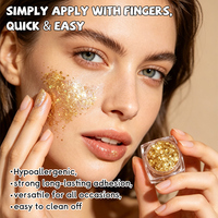 Gel Pailleté Multicolore pour le Corps, le Visage, les Cheveux et les Yeux – Idéal pour les Festivals de Musique, les Carnavals et les Soirées Dansantes