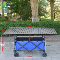 Mesa Plegable Portátil de Acero Inoxidable OEM al por Mayor con Cuatro Ruedas, Tablero Grande Ajustable y Tela Engrosada Tipo Ensamblable para Exteriores