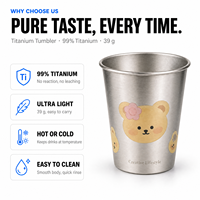 Cangkir Susu Titanium Murni Lapisan Tunggal untuk Bir, Jus, Minuman Dingin, Produk Bar, Rumah & Dapur, Mug Perjalanan, Hadiah