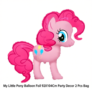 Ballon en aluminium jetable My Little Pony 92x104cm, décoration de fête, lot de 2 par Party Love - Product Image 2
