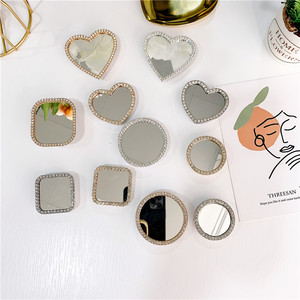 Korean Style Diamond-encrusted Love <b>Mirror</b> for Adhesive Telescopic Mobile Phone <b>Bracket</b> for Desk - Product Image 2