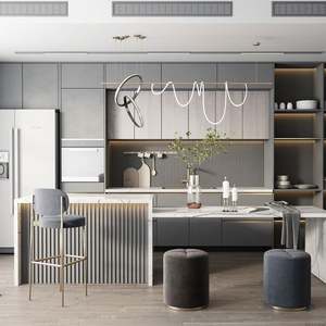 SANTOPOVA - Robinet d'évier de cuisine avec accessoires, glissière de tiroir, charnière de tiroir, panier de tiroir, îlots en aggloméré - Product Image 1