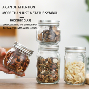 Stoples Kaca Pabrik Cina dengan Tutup - 150ml, 250ml, 300ml, 750ml, 1000ml, 1500ml Stoples Kaca dengan Tutup Logam Emas - Product Image 6