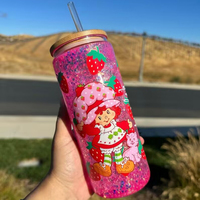 Vente en gros de gobelets en verre transparent à double paroi de 20 oz et 16 oz, écologiques, pour soda et bière, avec poignée et paille