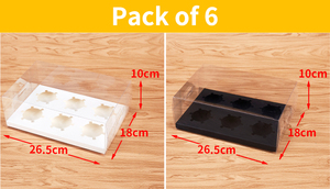 Caja de Embalaje Transparente para Tartas de Huevo, Caja para Takoyaki, Caja para Mafen, 2/4/6 Cápsulas - Product Image 3