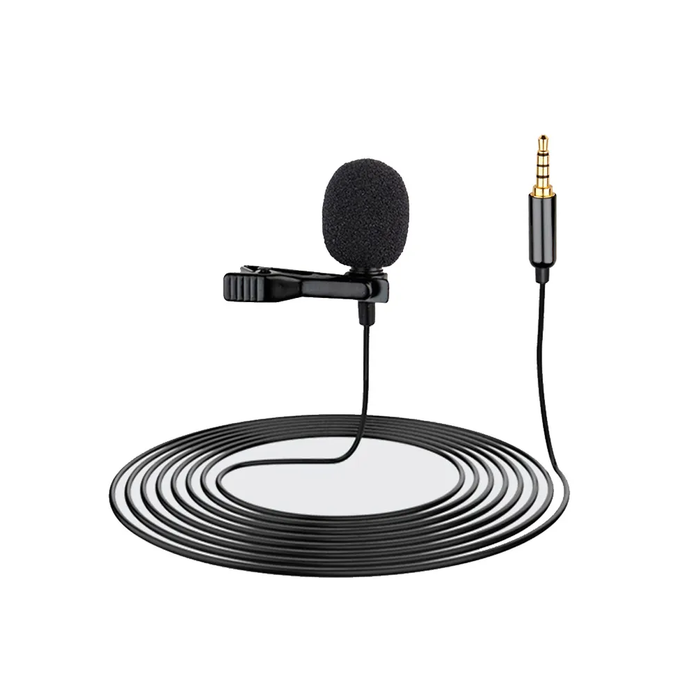 Sản Phẩm Trung Quốc Lavalier Microphone Với 2M Cáp Cho DSLR Video Máy Ảnh Điện Thoại Thông Minh