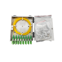 Cajas de terminación de fibra óptica de alta velocidad de 8 fibras LC dúplex/simple, cables metálicos para redes de fibra abierta para uso FTTH, FDF de 4 núcleos