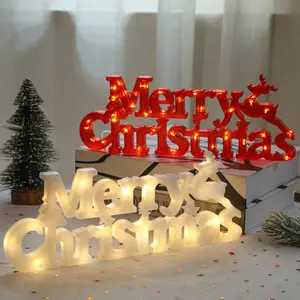 DD163 Weihnachts vitrine Lampe String Letter Decor Weihnachts baum Symbol Home Decoration Alphabet Frohe Weihnachten Led Light