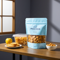 Pochette personnalisée en plastique PE à fond carré, impression numérique mate, résistante à l'humidité, pour l'emballage de fruits secs Apple, MOQ 100 pièces
