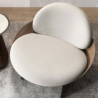 Fauteuil moderne en tissu MDF Chaise longue de loisirs pour salon, chambre, bureau