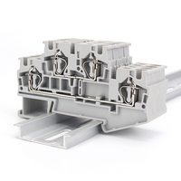 Bloc de bornes à ressort double niveau STTB 4, connecteur de borne sur rail DIN pour fil de 4 mm²
