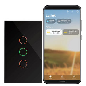 Matter Over Thread es compatible con Apple HomeKit <span class=keywords><strong>Siri</strong></span> Alexa Asistente de Google SmartThings Control remoto de un solo polo Interruptor de luz inteligente - Product Image 1