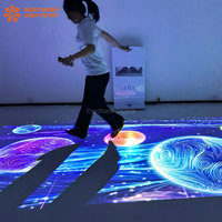 Machine interactive directe de jeux de projecteur de plancher d'enfants d'usine équipement interactif de jeu d'amusement d'intérieur