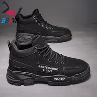 Bottes de travail montantes pour hommes, style britannique, tendance automne-printemps, en coton, pour la neige et la marche