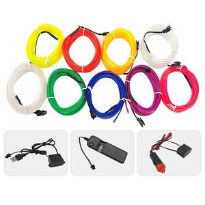 YD Flexible EL Wire Neon Light Strip for <strong>Car</strong> Interior <strong>Decoration</strong> with USB Battery or <strong>Car</strong> Power Customizable Color LED Glow Tape - Product Image 2