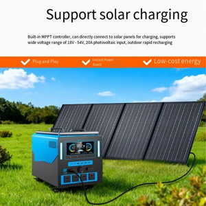 Station portable extérieure 6000W MPPT LiFePO4 prête pour l'énergie solaire, à onde sinusoïdale pure, grande capacité, pour la vente ambulante et les situations d'urgence - Product Image 4