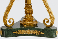 Cuivre Céramique Fleur Sculptures Marbre Fond Bougie Marqueterie Lampe De Table Éclairage Or et Vert Luxe LED Électrique Antique