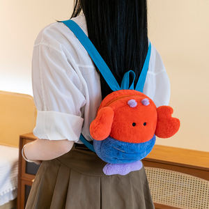Venta al por mayor creativas lindas caricaturas niñas langosta de peluche mochilas 3D <span class=keywords><strong>animales</strong></span> <span class=keywords><strong>marinos</strong></span> de peluche niños mini <span class=keywords><strong>mochila</strong></span> monedero - Product Image 2
